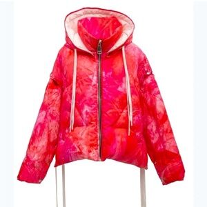 KRISJOY NWT Brand new with tags tie dye DOWN VEST & puffer jacket size large (2)
